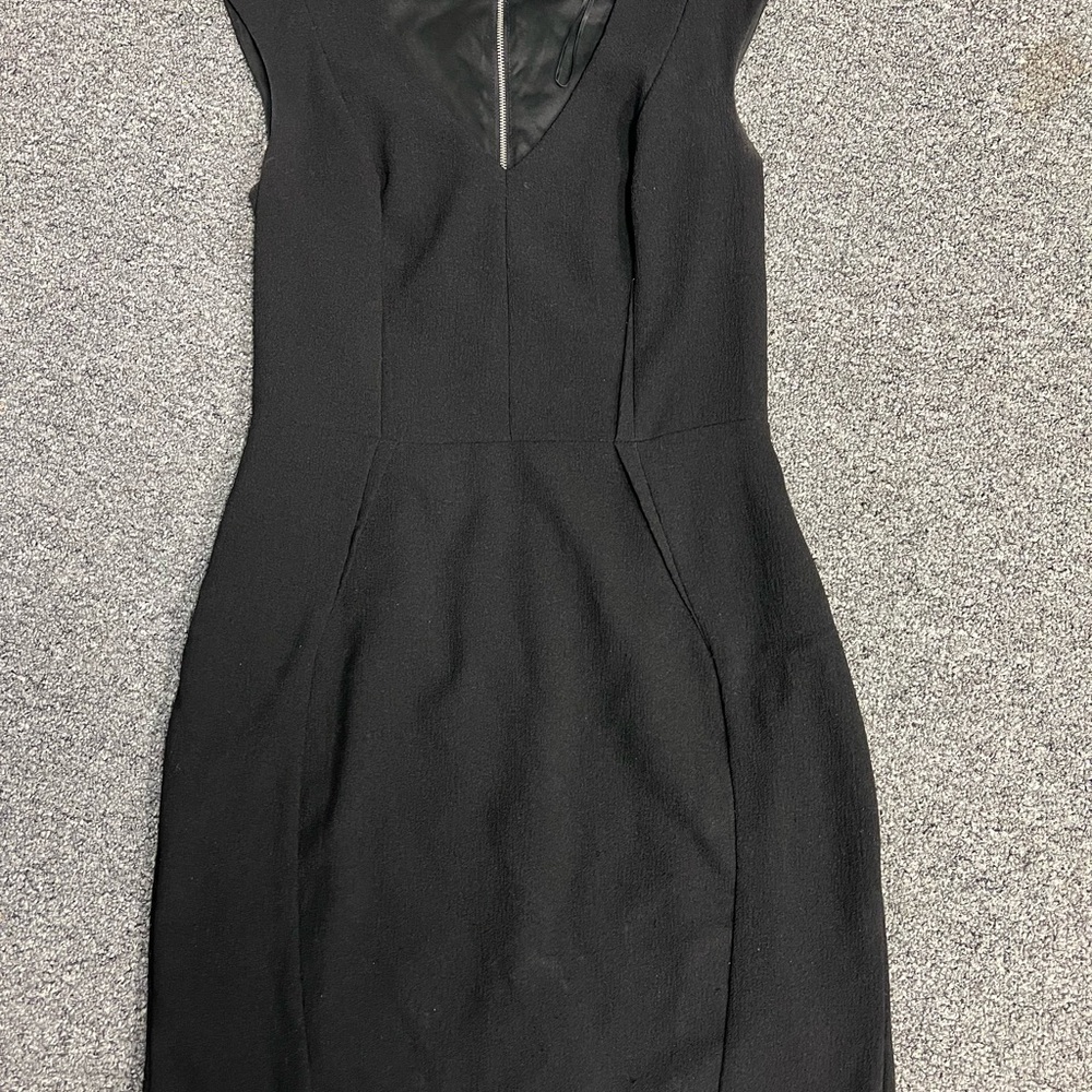H&M Black V-Neck Mini Dress